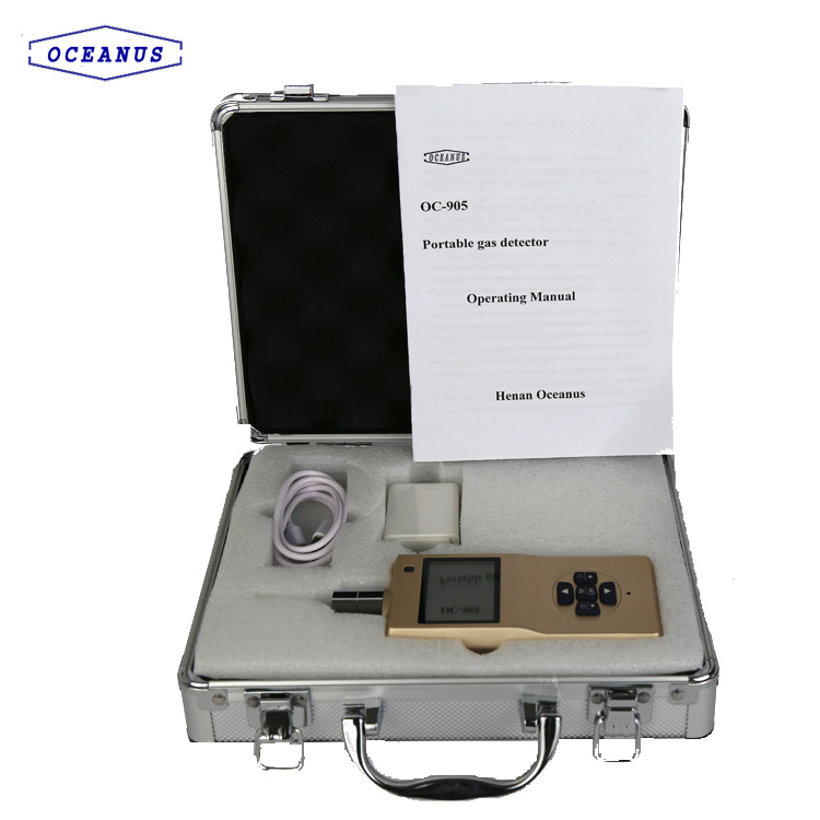 Portable pump-suction O2 gas detector 